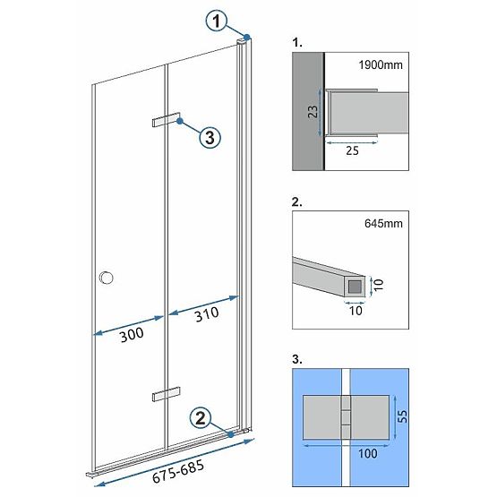 Modul kabiny FOLD N2 70 Chrome