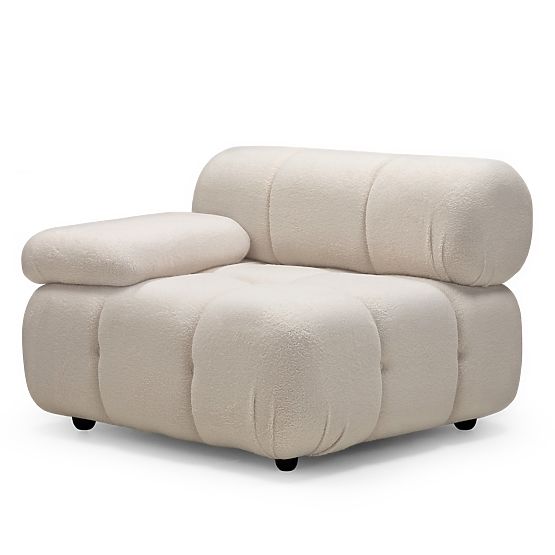 Modul levostranný Fluf Big světle béžový, boucle