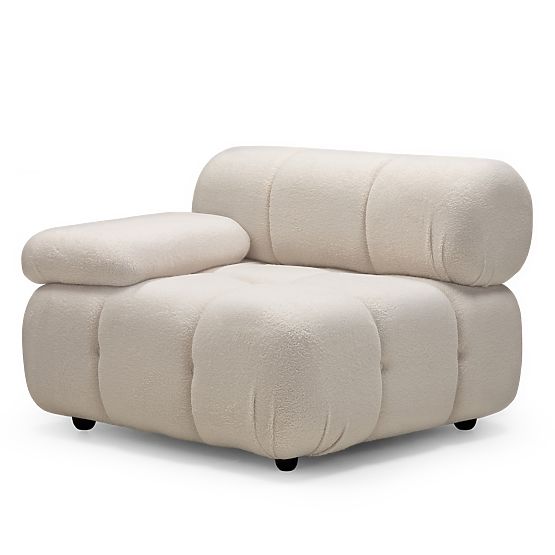 Modul levostranný Fluf Big světle béžový, boucle