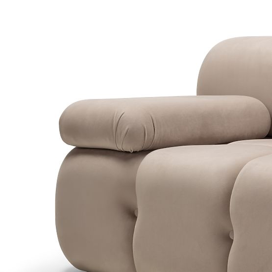 Modul levostranný Fluf Big světle béžový, sametový