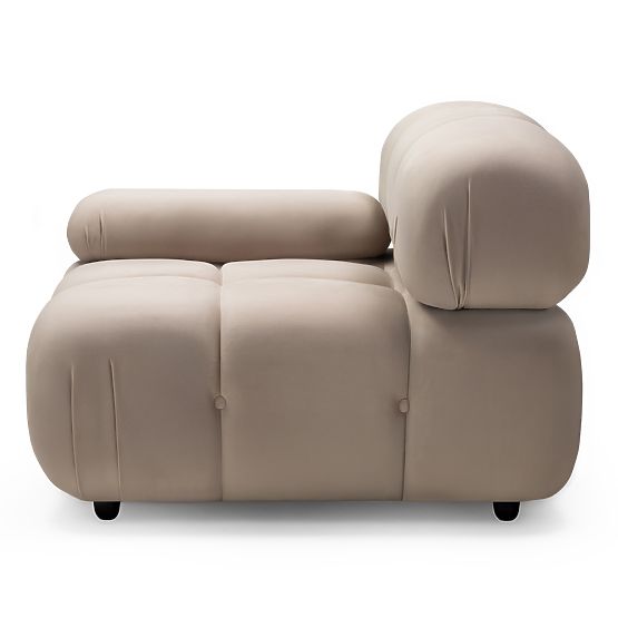 Modul levostranný Fluf Big světle béžový, sametový