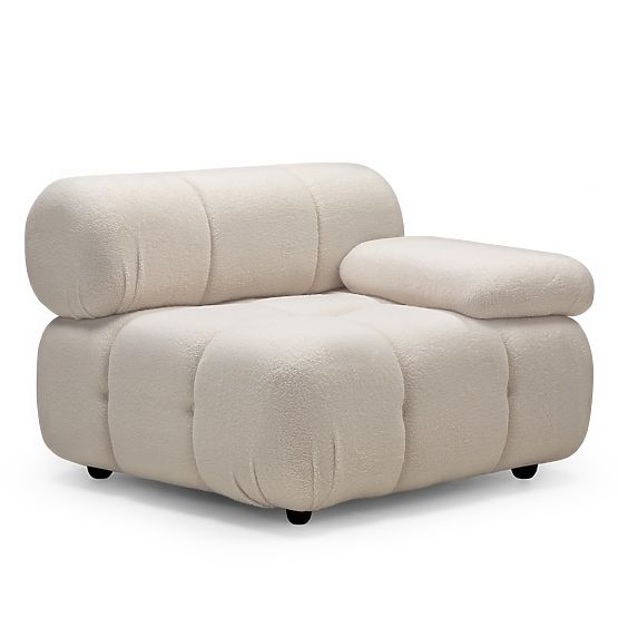 Modul pravostranný Fluf Big světle béžový, boucle