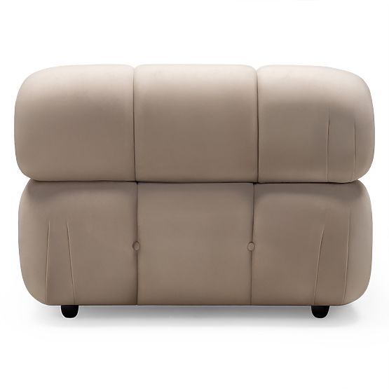 Modul pravostranný Fluf Big světle béžový, sametový