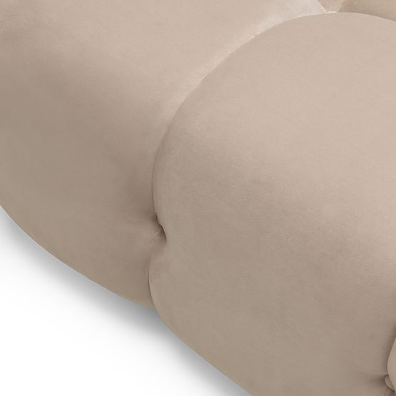 Modul pravostranný Fluf Big světle béžový, sametový