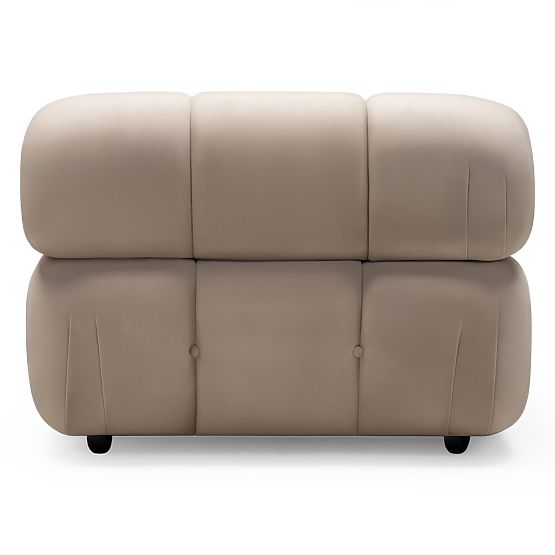 Modul pravostranný Fluf Big světle béžový, sametový