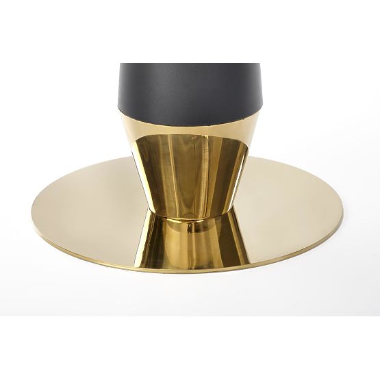 MOLINA kulatý stůl, černý mramor / černá / zlatá (2p=1ks)