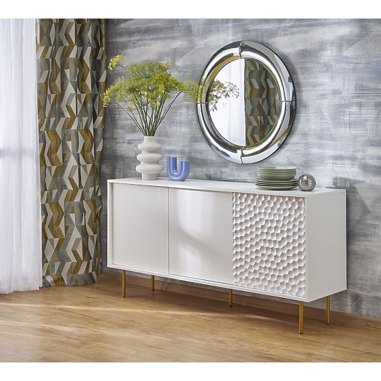 MOON nástěnné zrcadlo, stříbrné 