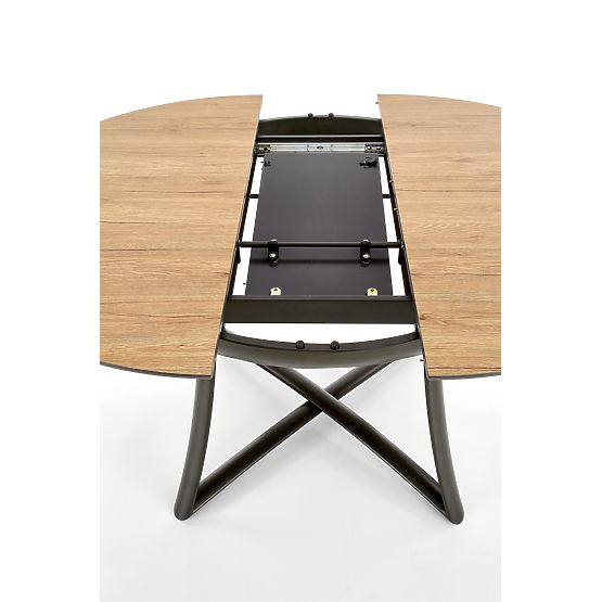 MORETTI rozkládací stůl deska - zlatý dub / šedý, nohy - antracit (2p=1ks)