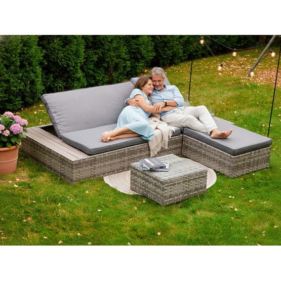 Multifunkční postel z technoratanu DIABOLICO