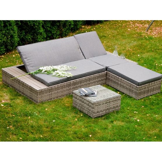 Multifunkční postel z technoratanu DIABOLICO