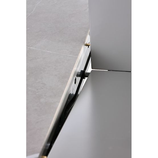 MUSCAT rozkládací stůl deska - šedý mramor, noha - světle šedá / zlatá (3p=1ks)