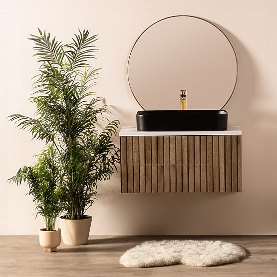 Nábytkové umyvadlo Carre 60 cm, černé