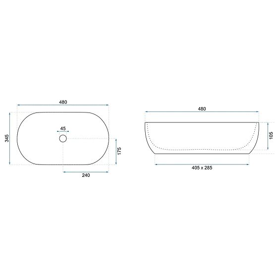 Nábytkové umyvadlo REA Amelia WARM