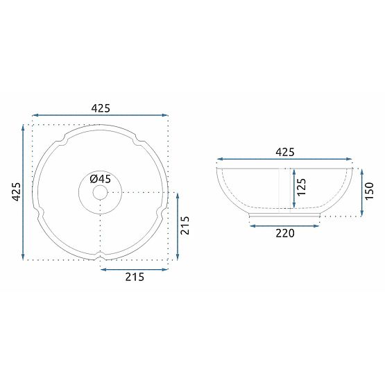 Nábytkové umyvadlo Rea Asanti