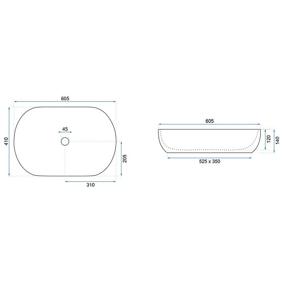 Nábytkové umyvadlo Rea Cleo 61 Bílá