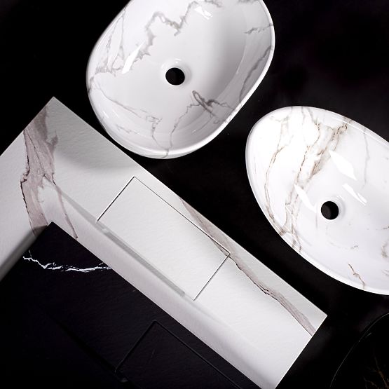 Nábytkové umyvadlo REA CLEO 81 Marmo Shiny