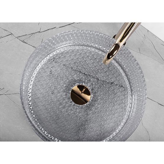 Nábytkové umyvadlo Rea Cristal Light Grey