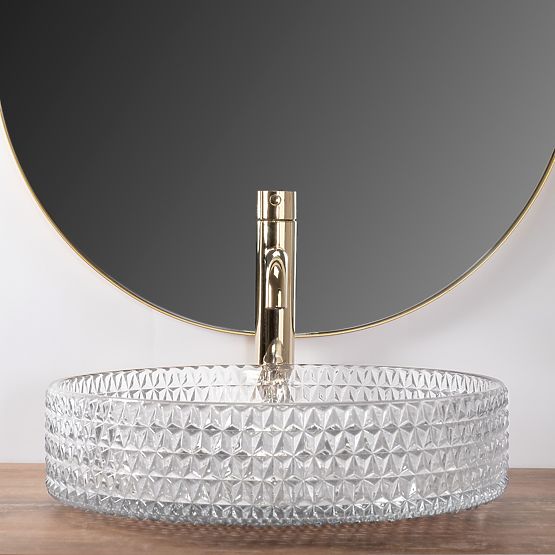 Nábytkové umyvadlo Rea Cristal Transparent 39