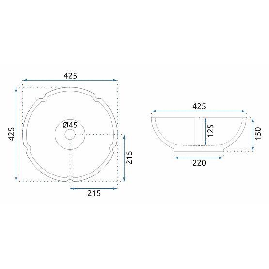 Nábytkové umyvadlo Rea Felicia