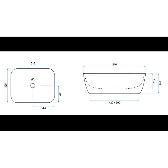 Nábytkové umyvadlo Rea Freja Travertine Matt