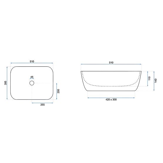 Nábytkové umyvadlo Rea Freja Travertine Matt