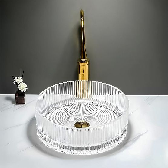 Nábytkové umyvadlo Rea Ingrid 36 Transparentní