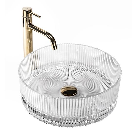 Nábytkové umyvadlo Rea Ingrid 36 Transparentní