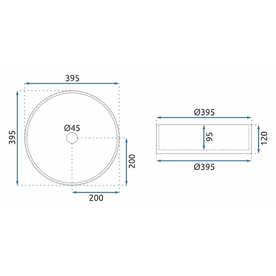 Nábytkové umyvadlo Rea Ingrid Black