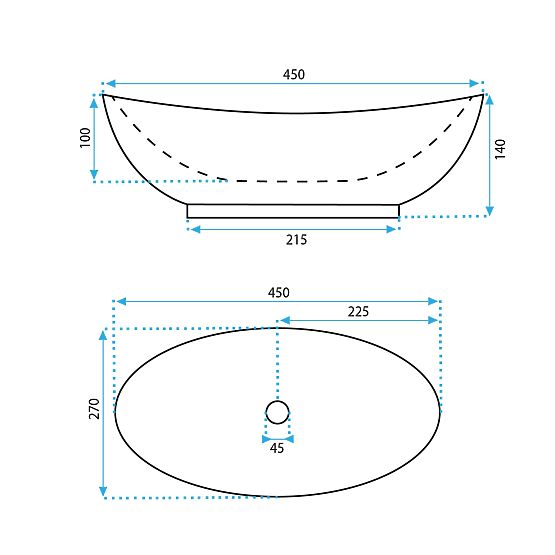Nábytkové umyvadlo Rea Kate 45