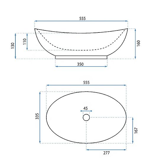 Nábytkové umyvadlo Rea Kate 56