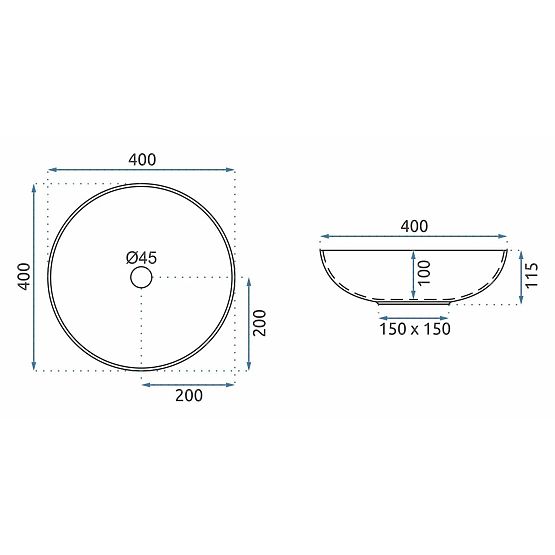 Nábytkové umyvadlo Rea Kioto