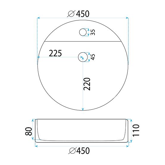 Nábytkové umyvadlo REA Ronda