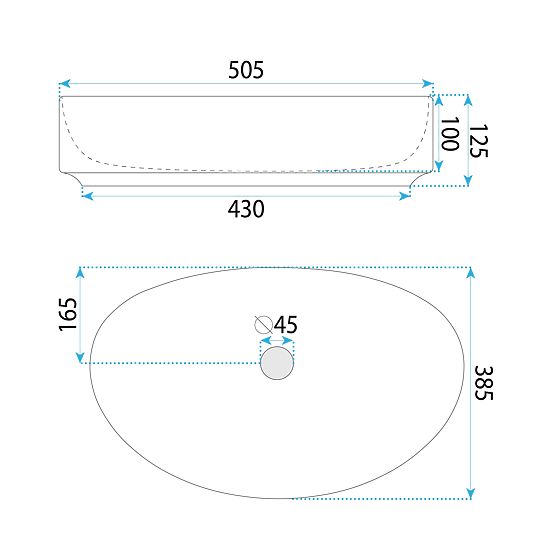 Nábytkové umyvadlo Rea SABINA 50