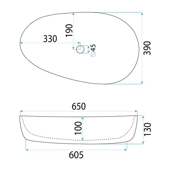 Nábytkové umyvadlo Rea SANDRA