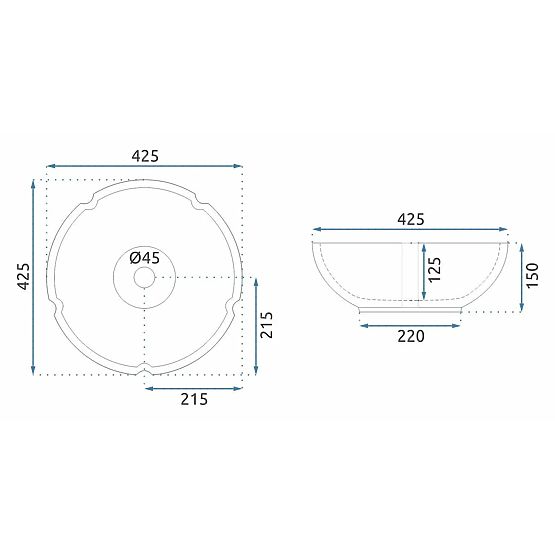 Nábytkové umyvadlo Rea Sevilla