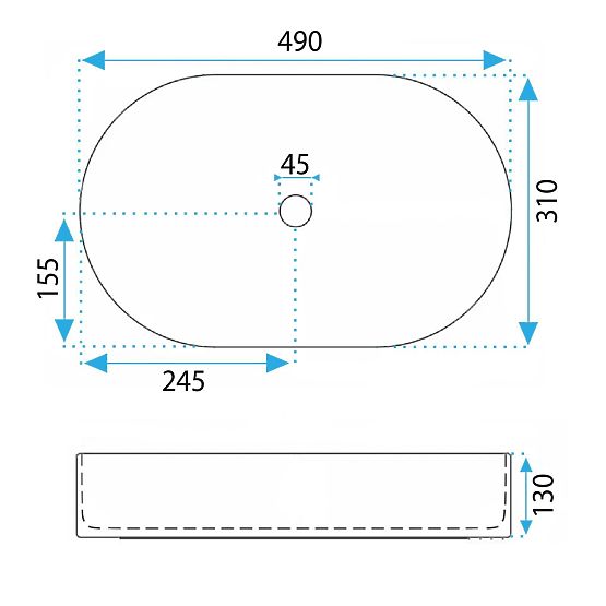 Nábytkové umyvadlo Rea Vanda Olive Matt