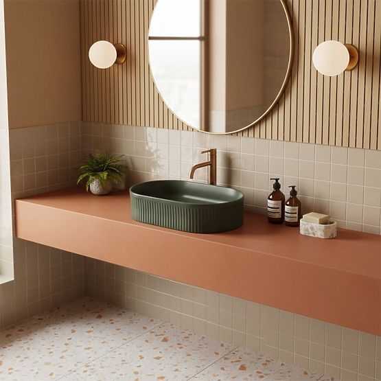 Nábytkové umyvadlo Rea Vanda Olive Matt