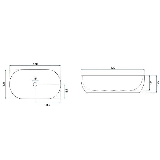 Nadčasové umyvadlo Rea Amelia 52