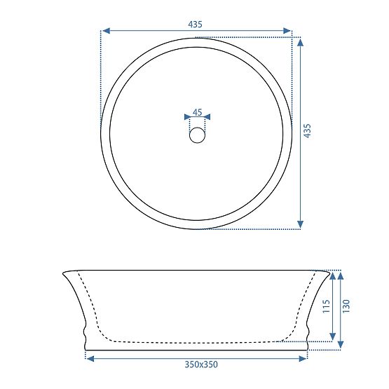 Nadčasové umyvadlo REA Betty