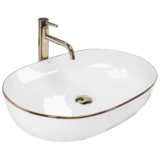 Nadčasové umyvadlo Rea CLEO 61 Gold Edge