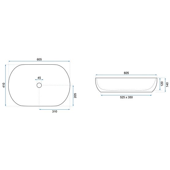 Nadčasové umyvadlo Rea CLEO 61 WHITE MATT