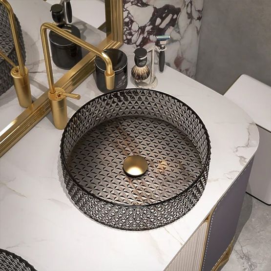 Nadčasové umyvadlo Rea Cristal Grey 39