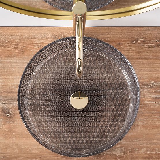 Nadčasové umyvadlo Rea Cristal Grey 39