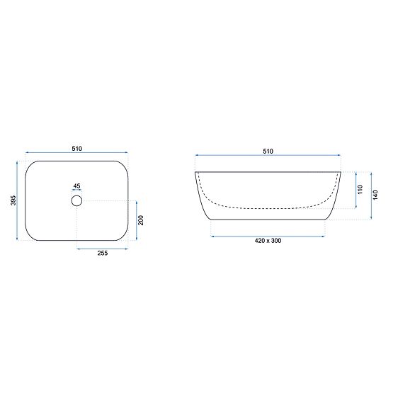 Nadčasové umyvadlo Rea Freja Béžová