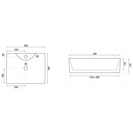 Nadčasové umyvadlo REA Kelly Marmo