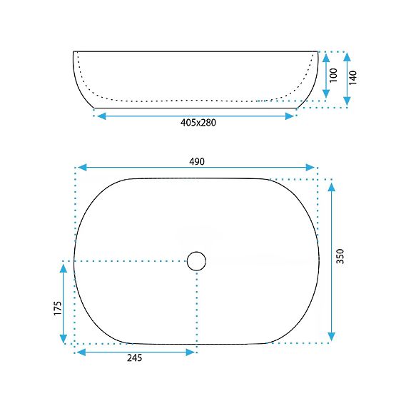 Nadčasové umyvadlo Rea Lisa Beige Shiny