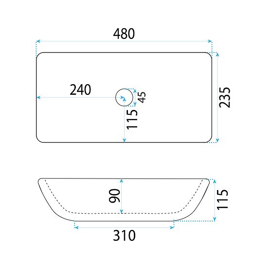 Nadčasové umyvadlo Rea Maria