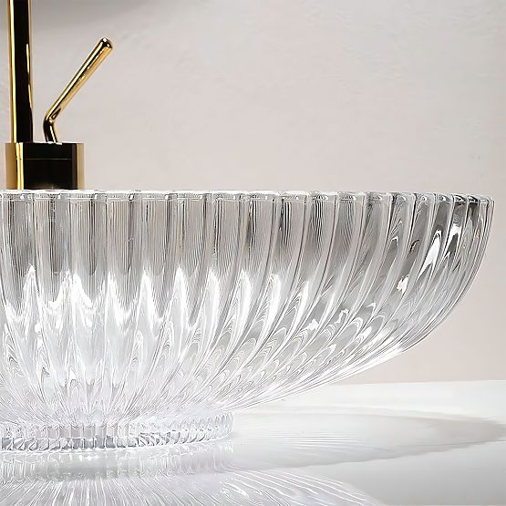 Nadčasové umyvadlo Rea Nicole Transparentní