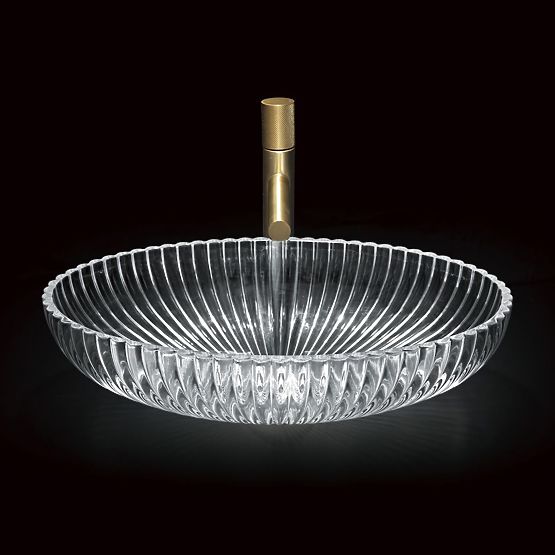 Nadčasové umyvadlo Rea Nicole Transparentní