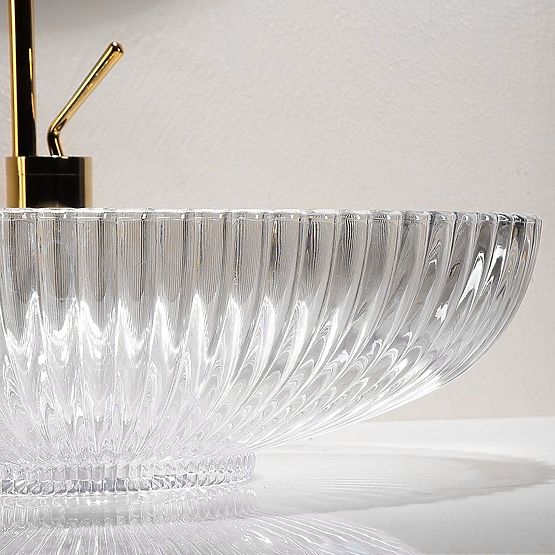 Nadčasové umyvadlo Rea Nicole Transparentní